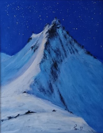 Stjernenatt over trollkyrkja 50x40